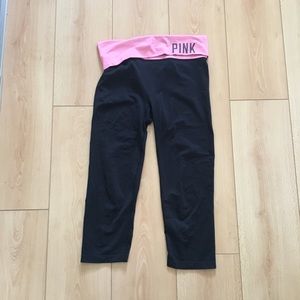 PINK yoga capris